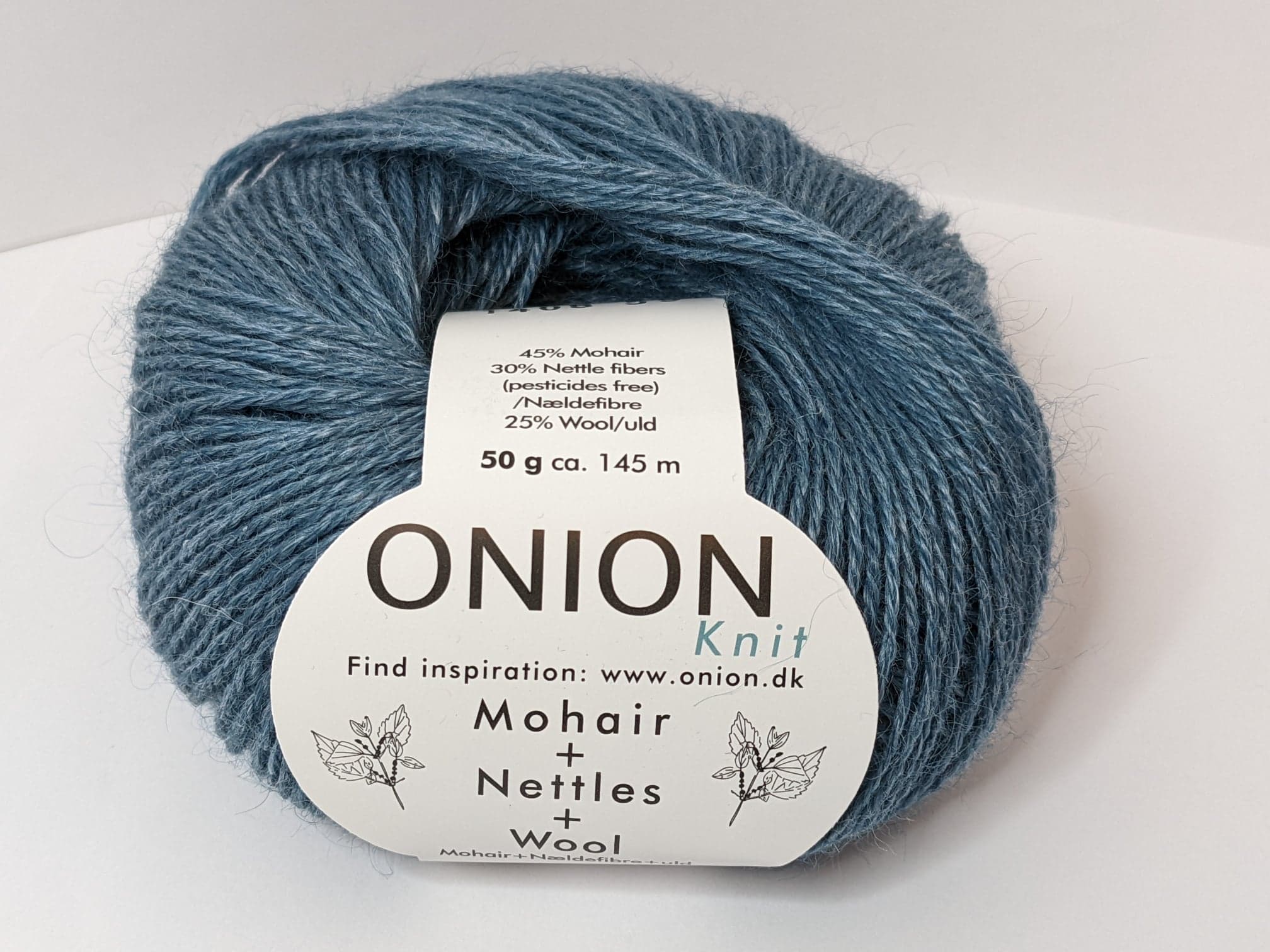 Mohair + Nettles + Wool - Blå (1408) - 50g - Special Edition - Onion - + + Wool Godborgs Garn
