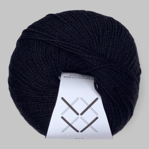 Kit Couture - Wool Cotton - Uld og bomuldsgarn - Sort 0003 - 50g