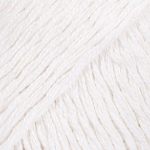 Drops - Belle - Bomuld/Viscose og h�rgarn - Hvid 01 - 50g