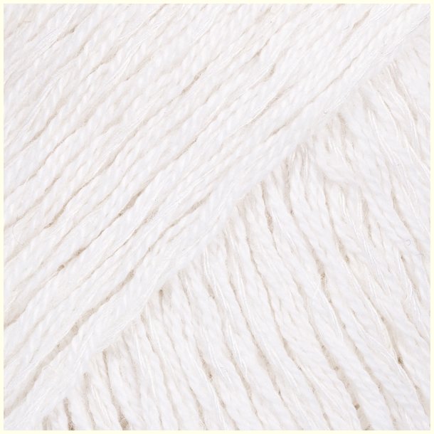Drops - Belle - Bomuld/Viscose og h�rgarn - Hvid 01 - 50g