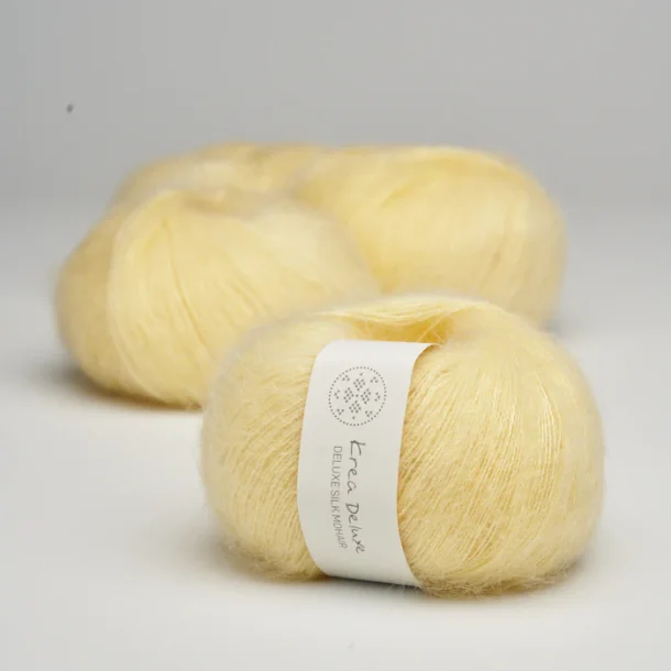 Krea Deluxe - Deluxe Silk Mohair garn - 20 g, fv 04 Lysegul