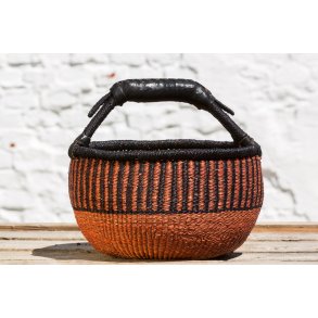 Rund Bolgakurv - ca.  28cm - Brun