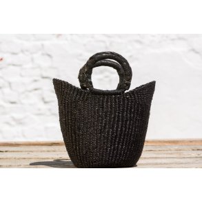 *U-formet indkbskurv - Mini - Sort