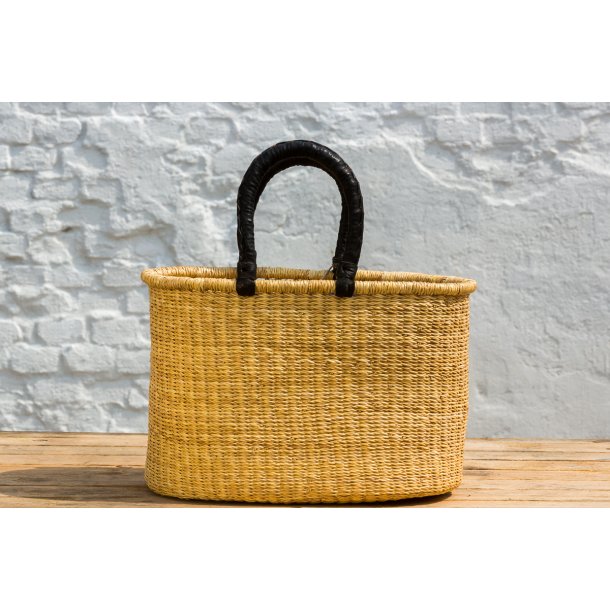 Oval indkbskurv - Stor - Natur