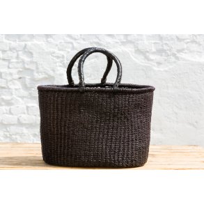 Oval indkbskurv - Stor - Sort