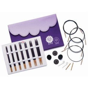 Knitpro J'adore Cubics udskiftbare rundpindes�t - 4 - 8mm - 13cm