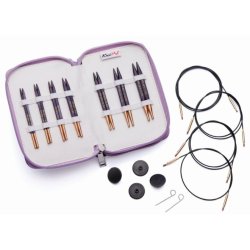 Knitpro J'adore Cubics udskiftbare rundpindes�t - 4 - 8mm - 10cm