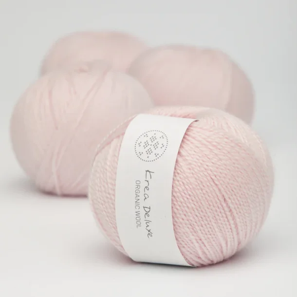Krea Deluxe - Organic Wool 1 50 g, fv 11 Lyser�d - �kologisk uldgarn (Ny)