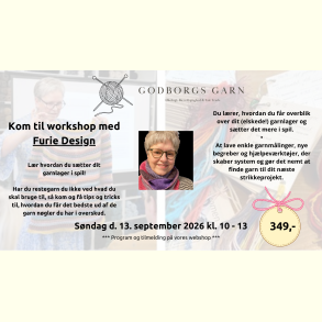 Workshop med Furie Design - S�t dit garnlager i spil - S�ndag 13. September 2026 kl. 10-13