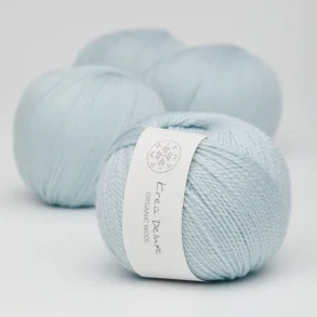 Krea Deluxe - Organic Wool 1 50 g, fv 24 Isbl – kologisk uldgarn (Ny)