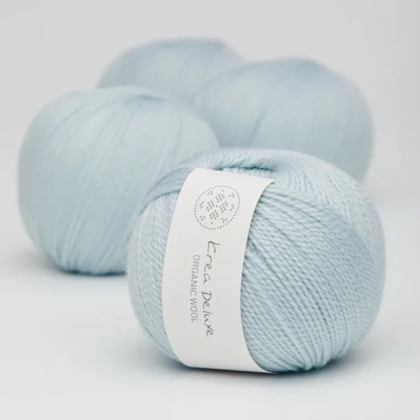 Krea Deluxe - Organic Wool 1 50 g, fv 24 Isbl &#150; kologisk uldgarn (Ny)