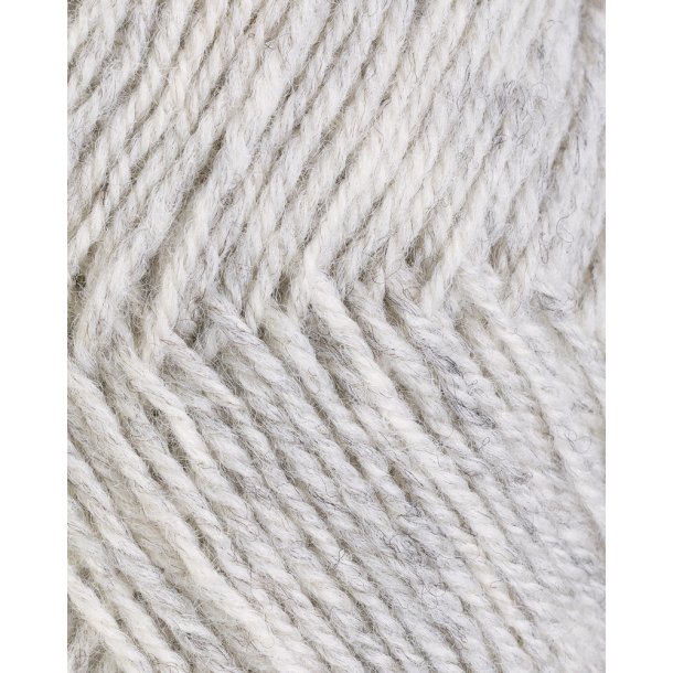 Rauma - 3-trdet uldgarn - Lys gr meleret 103 - 50g