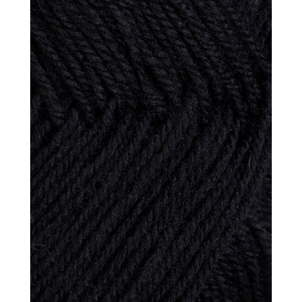 Rauma - 3-tr�det uldgarn - Sortbrun 110 - 50g