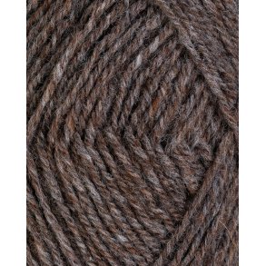 Rauma - 3-trdet uldgarn - Brun Meleret 111 - 50g