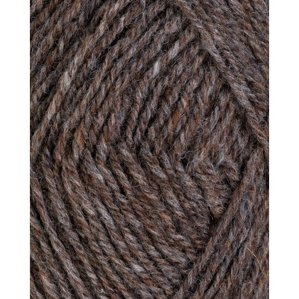 Rauma - 3-trdet uldgarn - Brun Meleret 111 - 50g
