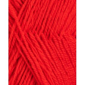 Rauma - 3-tr�det uldgarn - R�d 124 - 50g