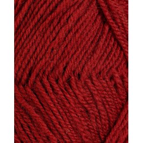 Rauma - 3-tr�det uldgarn - Kobberr�d 127 - 50g