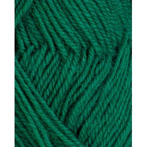 Rauma - 3-trdet uldgarn - Mrk grn 130 - 50g