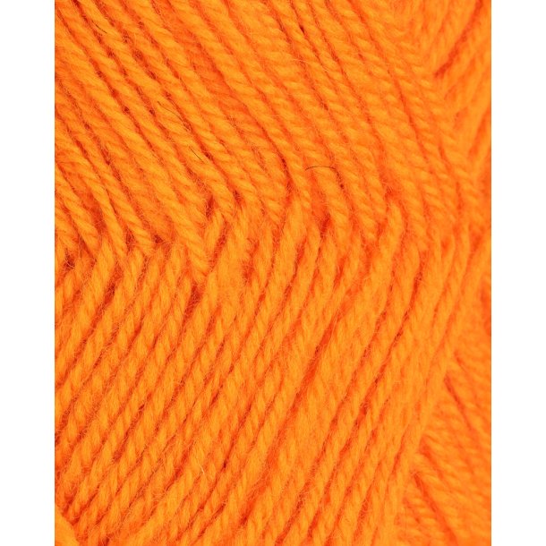 Rauma - 3-tr�det uldgarn - Orange 161 - 50g