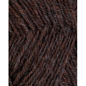 Rauma - 3-tr�det uldgarn - R�dbrun meleret 164 - 50g