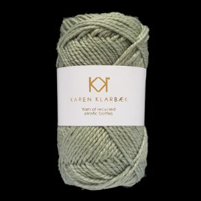 Karen Klarbk - Recycled Bottle Yarn - polyester garn - Light Sage Green 3015 - 50g