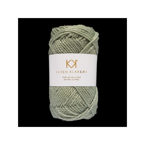 Karen Klarbk - Recycled Bottle Yarn - polyester garn - Light Sage Green 3015 - 50g