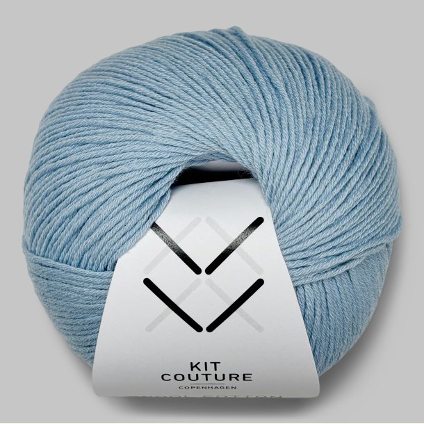 Kit Couture - Wool Cotton - Uld og bomuldsgarn - Lysebl� 3566 - 50g