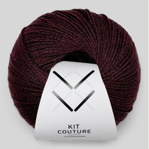 Kit Couture - Wool Cotton - Uld og bomuldsgarn - M�rk blomme 3572 - 50g