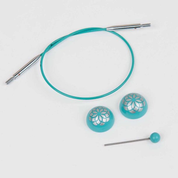 KnitPro wire i turkis - 100cm