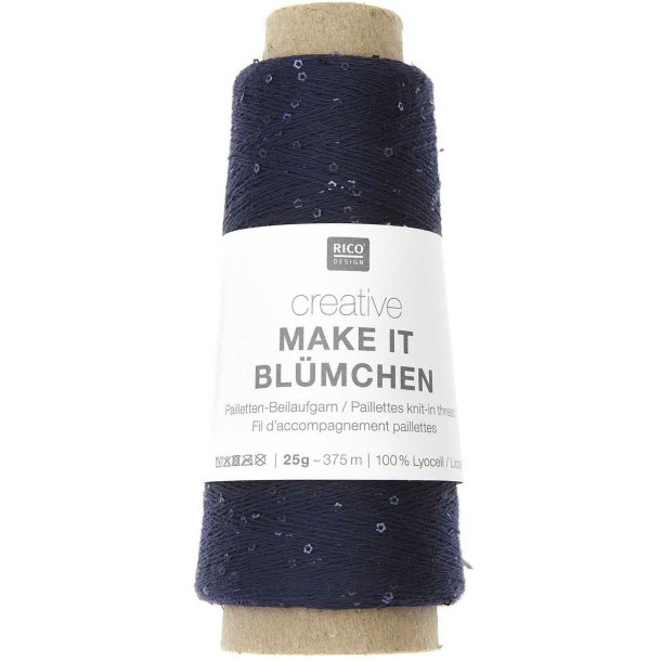 Rico - Make It Bl&uuml;mchen - Effektgarn - Navy Blue (015) - 25g