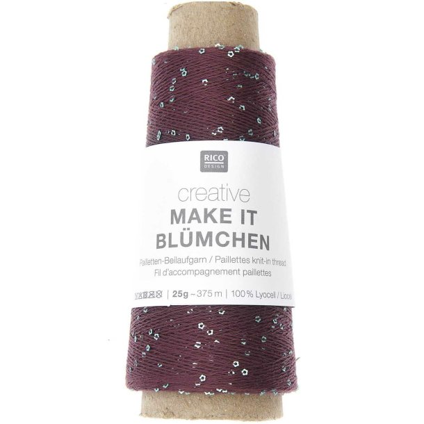 Rico - Make It Bl&uuml;mchen - Effektgarn - Burgundy (016) - 25g