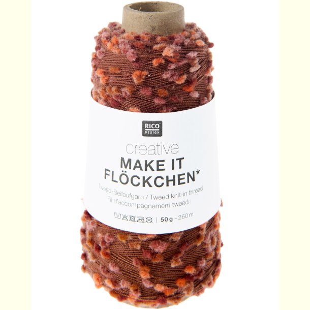 Rico - Make it Fl�ckchen - F�lgetr�d med tweed effekt - Berry 453002 - 50g