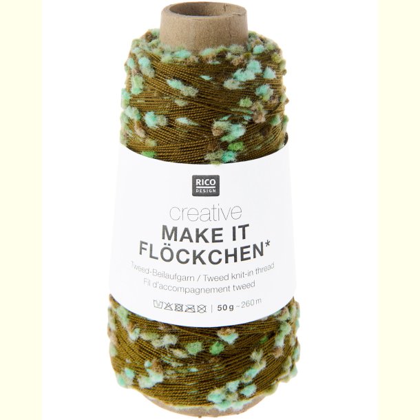 Rico - Make it Fl�ckchen - F�lgetr�d med tweed effekt - Aqua 453003 - 50g