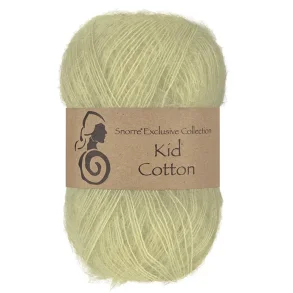 Viking Garn - Kid Cotton - Mohair og bomuldsgarn - Lime 731 - 25g