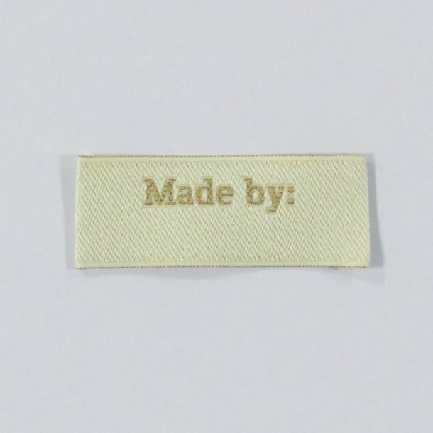 Label til tjet - "Made by"
