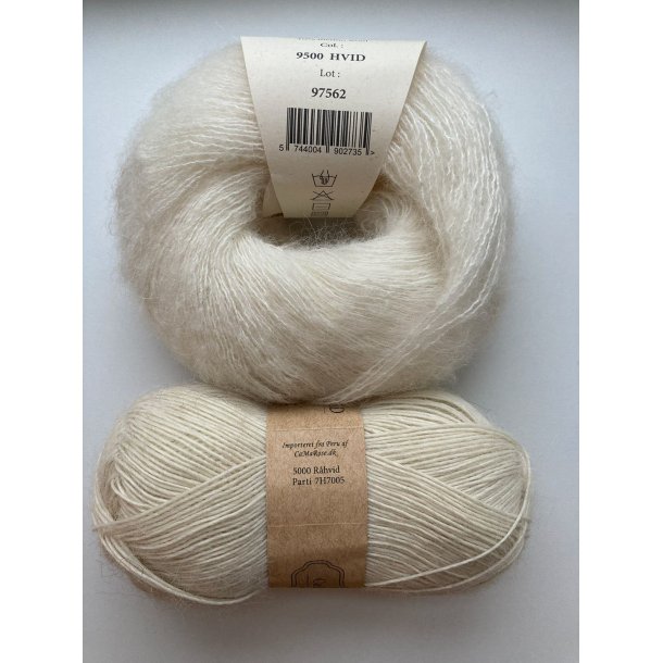 CaMaRose - Tynd Lamauld - Lama/uldgarn - R�hvid 5000 - 50g