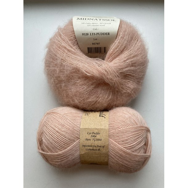 CaMaRose - Tynd Lamauld - Lama/uldgarn - Lys Pudder 5004 - 50g