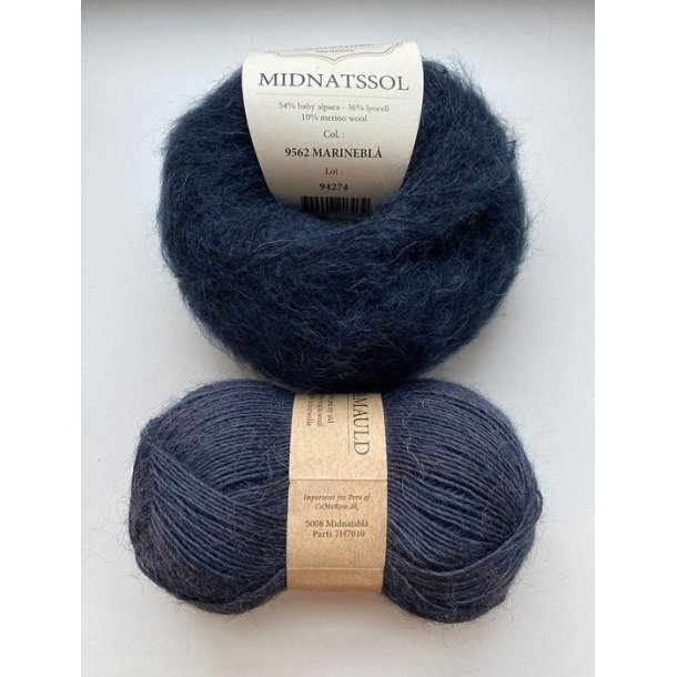 CaMaRose - Tynd Lamauld - Lama/uldgarn - Midnatsbl� 5008 - 50g