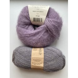 CaMaRose - Tynd Lamauld - Lama/uldgarn - St�vet Lavendel 5014 - 50g