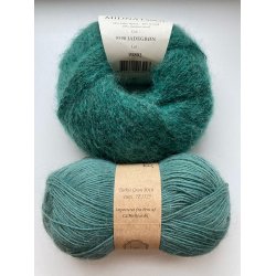 CaMaRose - Tynd Lamauld - Lama/uldgarn - Turkis Gr�n 5018 - 50g