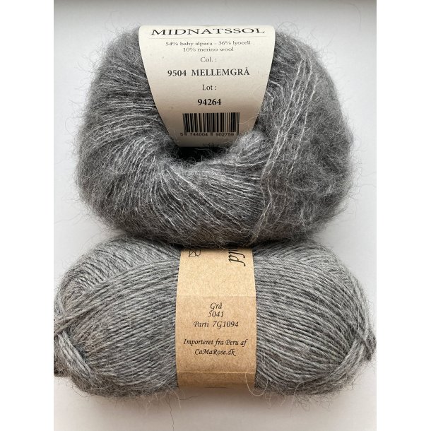 CaMaRose - Tynd Lamauld - Lama/uldgarn - Gr� 5041 - 50g