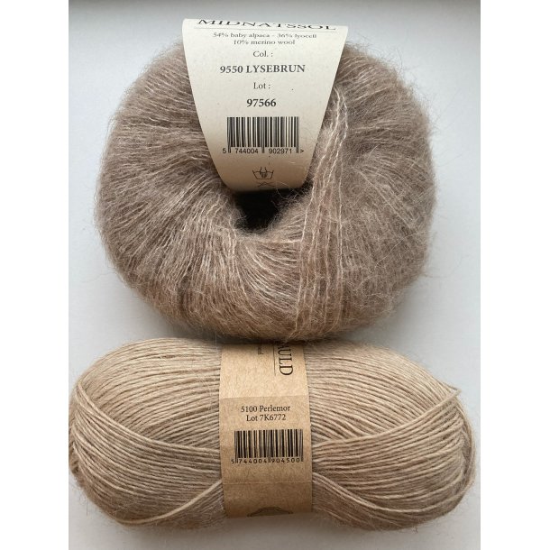 CaMaRose - Tynd Lamauld - Lama/uldgarn - Perlemor 5100 - 50g