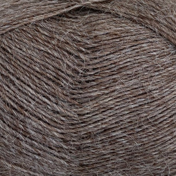 CaMaRose - Tynd Lamauld - Lama/uldgarn - Lys Brunmeleret 5102 - 50g