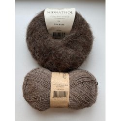 CaMaRose - Tynd Lamauld - Lama/uldgarn - Lys Brunmeleret 5102 - 50g