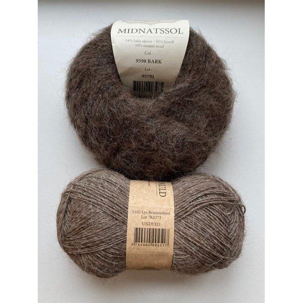 CaMaRose - Tynd Lamauld - Lama/uldgarn - Lys Brunmeleret 5102 - 50g