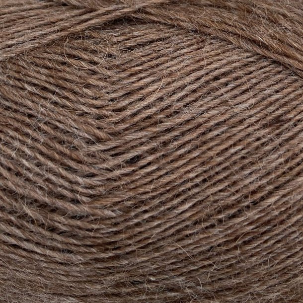 CaMaRose - Tynd Lamauld - Lama/uldgarn - Brunmeleret 5104 - 50g