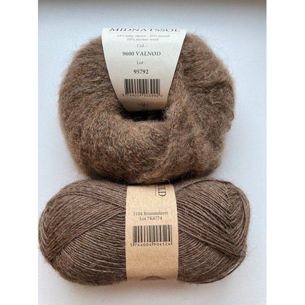 CaMaRose - Tynd Lamauld - Lama/uldgarn - Brunmeleret 5104 - 50g
