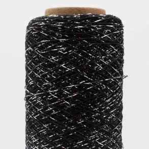Kremke Soul Wool - Stellaris - effektgarn - Sort s�lv (197) - 25g