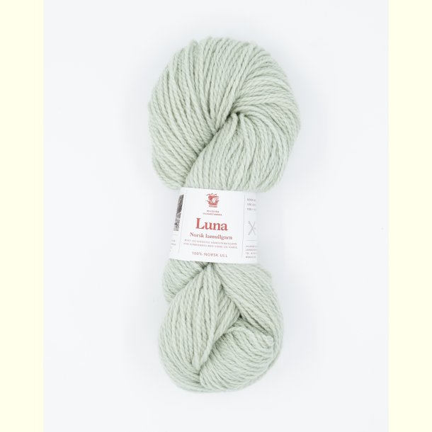 Hillesv�g - Luna - Lammeuld garn - St�vet Lysegr�n 56431 - 100g