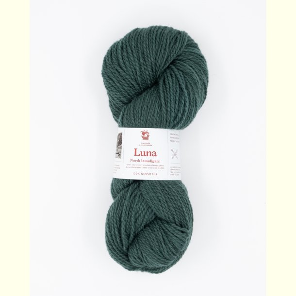Hillesv�g - Luna - Lammeuld garn - Dyb Gr�n 56432 - 100g